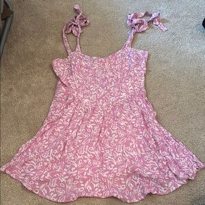 Pink Floral Mini Dress